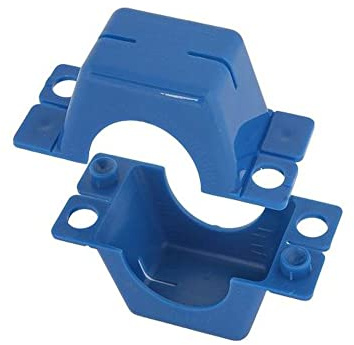 JS Plombierschelle 1 1/2 Zoll, blau, beschriftet, 2-teilig - 90002500001
