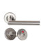 Paire de Poignées de porte sur Rosaces Rondes  Elsa Angle Vif  inox 304 KLOSE BESSER - +1 Paire de rosaces condamnation + voyant