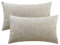 CaliTime Gemütliche Nackenrolle-Kissenbezüge für Couch, Sofa, Heimdekoration, einfarbig, weiches Chenille, 30 x 50 cm, Helltaupe, 2 Stück