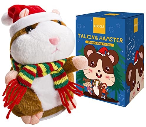 Eocolz Sprechender Hamster wiederholt das, was Sie Sagen Mimicry Haustier Plüsch Buddy Maus interaktives Spielzeug lustiges Kinder Plüschspielzeug frühes Lernen für Mädchen und Jungen Geschenk