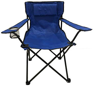 HOMECALL Camping-Klappstuhl, klappbar, Armlehne mit Getränkehalter, Kissen