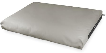 HAPPERS Wasserdichte und Abziehbare Outdoor Palettenkissen aus Kunstleder Hellgrau 120x80x20cm