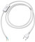 ledscom.de Enchufe europeo tipo C con cable textil, interruptor, 2 m, blanco, 2 x 0,75 mm²