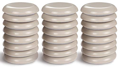 Ezprotekt 45 mm Self-Stick Furniture Sliders 24 Pack, 1-3/4 Round Self-Adhesive Furniture Moving Slider and Glider -Furniture Moving Pads Carpet Protector