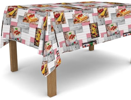 Banzaii Tovaglia in PVC Cerata Antimacchia Resistente a Sole e Intemperie Facile Da Tagliare Nella Misura Che Vuoi - Pasta 140x100 cm
