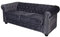 3-Sitzer Chesterfield Sofa Samt Grau Couch Samtsofa Vintage fha075 Palazzo Exklusiv