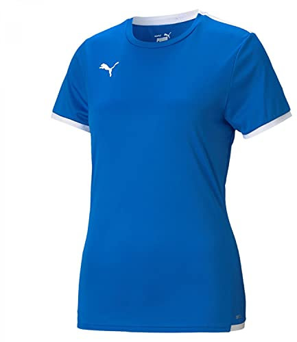 PUMA womens Shirt, Electric Blue Lemonade-Puma White, XS