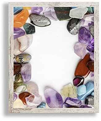 arte-tuo Bilderrahmen Opal N | 67x90 cm | Beige White Vintage | klares Kunstglas | Poster Puzzle Diamond Painting Drucke