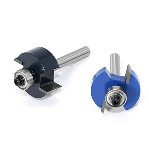 Zkenyao-Router Bit 1/4Shank 6mm Shank Router Bit con 6 Cuscinetti Set Lavorazione del Legno Taglierina Tenon Taglierina per Strumenti per la Lavorazione del Legno, USA Sicurezza affidabile