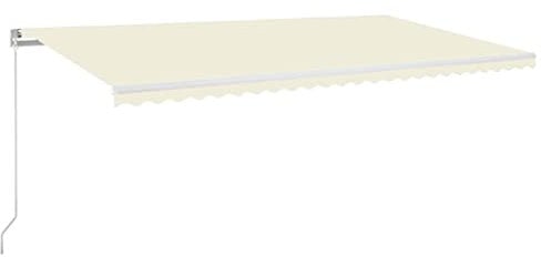 vidaXL Gelenkarmmarkise Einziehbar Markise Sonnenmarkise Balkonmarkise Sonnenschutz Sichtschutz Fenster Terrasse Garten 600x350cm Creme