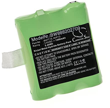 vhbw Akku kompatibel mit Midland XT70 Funkgerät, Walkie Talkie (1500mAh, 3,6V, NiMH)