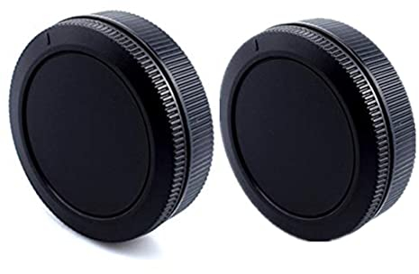 2 pièces Lentille Arrière Cap+2 pièces Bouchon Corps pour Canon EOS R5/ R6/R/EF RP Plus pour Canon RF Mount Lens(2 Sets)