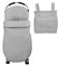 Conjunto Personalizado Saco Silla de paseo Universal + Panera piqué Gofre – Conjunto Saco Universal + Talega con nombre para silla de paseo piqué Waffle – Handmade – Nenel (Gris)