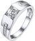 Bestyle Ringe Herren Billige Verlobungsring Sterling Silber S925 AAA+ Zirkonia Ehering Damen Partnerringe Kristall Ring Antragsring Edelsteinen Weiß 67