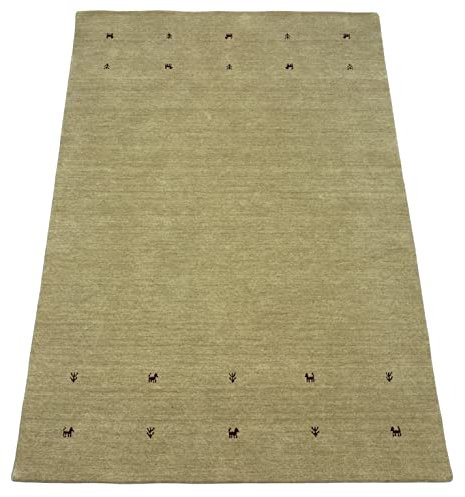 Gabbeh Beige Teppich 100% Wolle Handgewebt Orientteppich Loom Lori (200 x 250 cm, Beige T3)