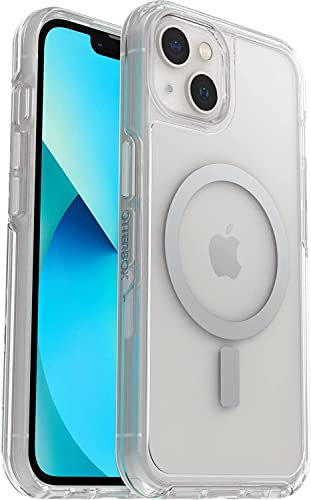 OtterBox Symmetry Schutzhülle mit MagSafe für iPhone 13 (nicht Mini/Pro/Pro Max), keine Einzelhandelsverpackung, transparent, antimikrobiell
