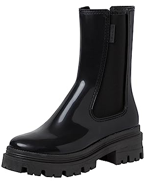 Tamaris Damen Rubberboots Blockabsatz; BLACK/schwarz; 37 EU