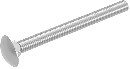 SECCARO Lot de 20 boulons de carrosserie M8 x 90 mm en acier inoxydable V2A VA A2, DIN 603 / ISO 8677, tête ronde avec collet carré Filetage complet