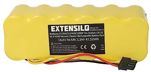 EXTENSILO 1x batteria compatibile con Ariete Evolution 2,0 aspirapolvere (3300mAh, 14,4V, NiMH)