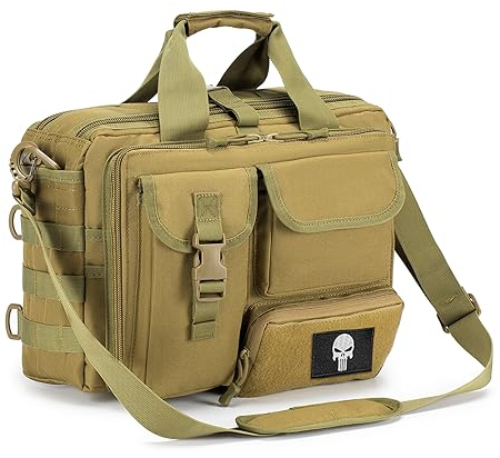 SPAHER Borsa Lavoro Uomo 24 Ore Uomo Borsa PC 14/15.6/17 Valigetta 24 Ore Borsa Tattica Ventiquattrore Uomo Borsa Lavoro Borsa Porta PC Lavoro Uomo Cartella Borsa Laptop Briefcase Borsa Ufficio Uomo