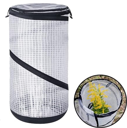 60x30cm Pop up Mini Greenhouse- PVC Spring-up Plant Protector with Zipper-Portable Greenhouse Cover for Gardening Plants Cold Frost Protection Wind Rain Proof