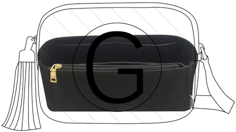 Lckaey Geldbörseneinsatz für Gucci Soho Disco Bag Organizer Disco Bett Organizer Filzeinsatz Y087-schwarz