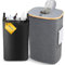 SOUTHGATE 100L Collecteur de Bouteilles Avec Couvercle, Sac Recyclage Amovible, Poubelle tri Selectif pour Bouteille Plastique, Poubelle Recyclage Cuisine avec Poches Latérales, Gris