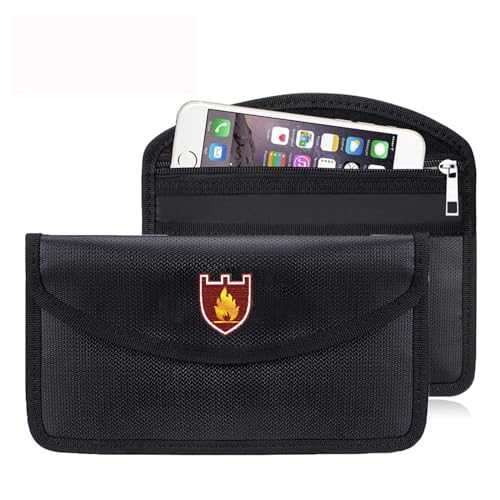 Mifeiwukawa Feuerfeste Geldtasche, 20 x 10 cm, wasserdichter und feuerfester Umschlag, kleine feuerfeste sichere Aufbewahrungstasche für Dokumente, Geld und Bargeld.