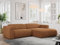 MKS MEBLE Ecksofa, Sofa L-Form, Wohnlandschaft L-Form, Modern Design Couch, Sofagarnitur, Couchgarnitur, Polsterecke - Pasadena -Orange Struktur - rechts Seite
