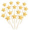Thinp 50 Pcs Gold Star Cupcake Toppers,Stars for Cake Decorating Star Cake Toppers Gold Cupcake Toppers Sticks for Wedding Engagement Bridal Shower Birthday Party