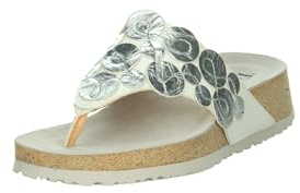 Think! Damen KOAK chromfrei gegerbte nachhaltige Pantolette, BIANCO/KOMBI 1010