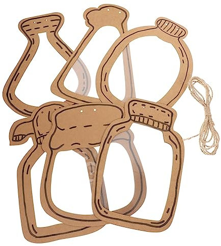GARVALON 6St Ornament Foto-Medaillon decoraciones para sala de casa Anhängermaterial kinder dekor kinder bastelset basteln für kinder Home-Anhänger Muster Anhänger selber machen Papier