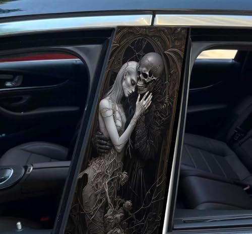 Pack of 2 HD Vinyl Car Stickers and Decals, Waterproof Sun Protection Scratch Protection for The B Pillar Stickers, Personalised Vehicle Door Pillar