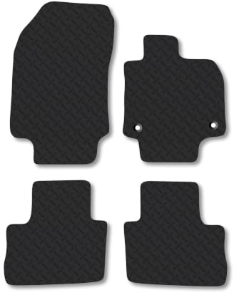 Fits Toyota RAV4 (2019-2025) 5mm Rubber Car Floor Mats | Tailored Fit Heavy-Duty Rubber Floor Mats Premium Durable Waterproof Custom Fit Water Resistant Easy-Clean