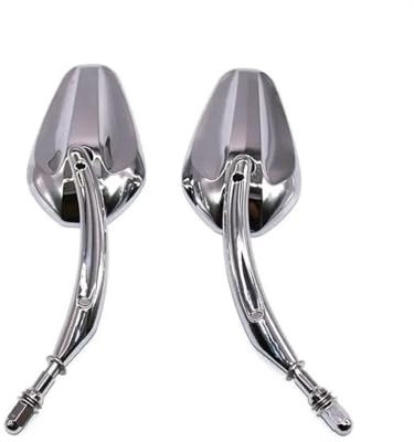 Motorrad Spiegel Für XL883 XL1200 X48 72 Für Road King Für Dyna Rückspiegel Motorrad Zubehör Motorrad Flexible Spiegel(Silver)