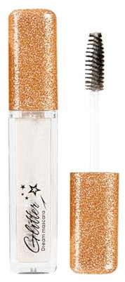 Glitzer Mascara, Schimmer Sparkle Effekt, Langhaltend, Funkelnde Wimperntusche (Weiß, 1PCS)