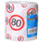 Decoration anniversaire 80 ans papier toilette amusant panneau de signalisation rouge/blanc - Décoration originale pour 80 ans anniversaire homme et femme - Tiwoca