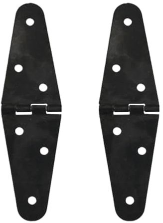 JchEnye 2 Cerniere ovali Nere in Pizzo d'ulivo, Cerniere in Metallo Nero Cerniere per mobili Pesanti per Porte in Legno, Porte da Giardino, Porte per mobili, Cassette degli Attrezzi