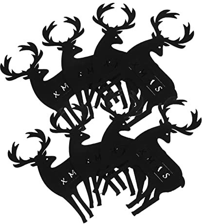 COLLBATH 8 Stück Bestecktasche Party Weihnachtsgeschirrhalter Besteck-organizer Rentier Besteckhalter Rentier-utensilienbeutel Weihnachtsdekorationen Heiligabend Tasche Filzstoff Black