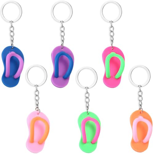 VisageVitalit Porte-clés Chaussures, 6pcs Mini Porte-clés Chaussons, Porte Clé Voiture, Cadeaux pour adultes Enfants Couples Famille
