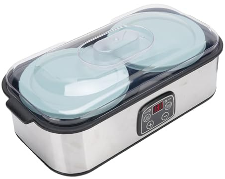 VELATEMOR Macchina per Yogurt 2L con Controllo Automatico e Temp, Macchina per Yogurt Greco, Timer 48H e Barattoli di Vetro Facili da Pulire, per Gelato Fatto in Casa (Plug 220v)
