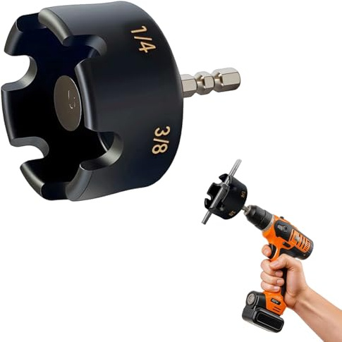 Threaded Rod Nut Runner, Nut Zipper Drill Attachment for 1/4 Inch, 3/8 Inch, 1/2 Inch Threaded Rods, Metal Quick Nut Spinner Tool for Conduit Installation and Industrial Maintenance