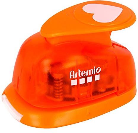 Artemio VIHCP233 Perforatrice à Levier Moyenne Coeur Plastique Multicolore 8,5 x 5 x 12 cm