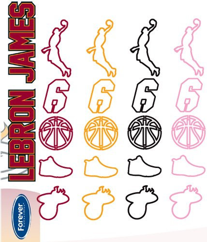FOCO NBA Miami Heat Lebron James Player Logo Bandz Armbänder