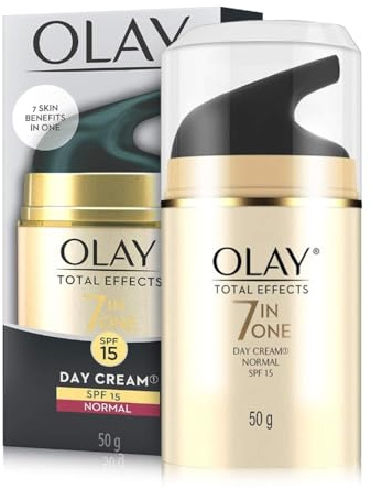 Olay Total Effects Tagescreme 7-in-1 Normal LSF 15 (bis zu 2x Kraft für Hauterneuerung), 50 g