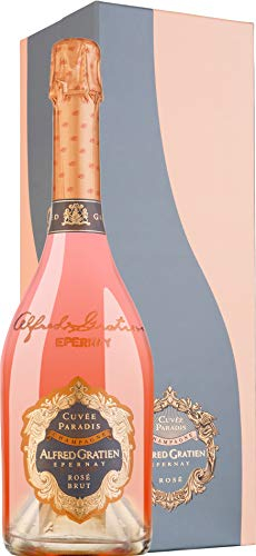ALFRED GRATIEN Cuvée Paradis Brut Rosé (1 x 0,75 l) in Geschenkhülle – Rosé-Champagner aus Chardonnay und Pinot Noir – Mit feiner Perlage und Aromen von Himbeere, Blaubeere und Butterscotch