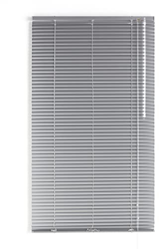 Blindecor Veneciana de Aluminio con Lama Tenda Veneziana in Alluminio, Metallo, Argento, 100X250 cm