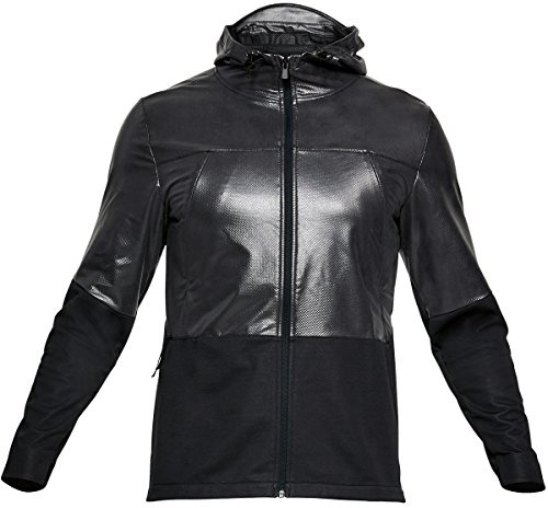 Under Armour Men Unstoppable Swacket Fleece Top, Black (Black Full Heather), Large