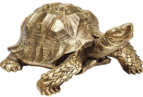 Kare Design Deko Figur Turtle, Gold, XL, Schildkröte, Accessoires, Deko Skulptur, Dekoration, Wohnzimmer, 44x94x76 cm (H/B/T)
