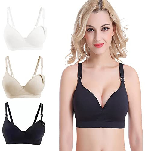 Bllatta Sujetador de Maternidad sin Costura Suave de la Lactancia de Las Mujer para el Embarazo (3Pack)